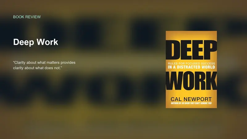 Deep Work — Protecting Consequential Attention