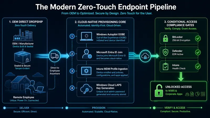 Zero-touch endpoint provisioning architecture