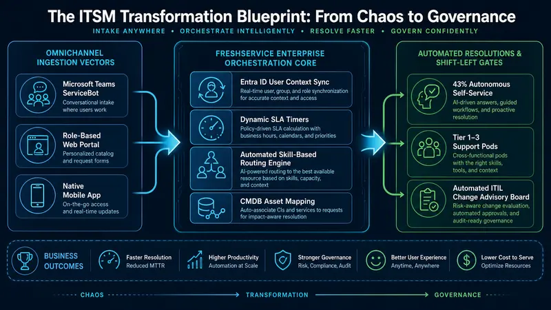 Freshservice ITSM transformation blueprint