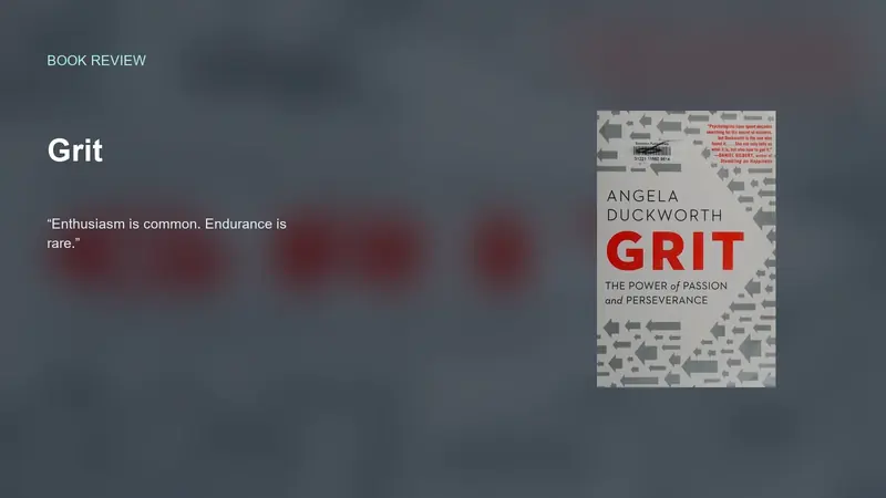 Grit — Sustaining Effort With Purpose