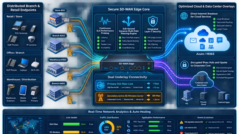 High-availability multi-site SD-WAN architecture