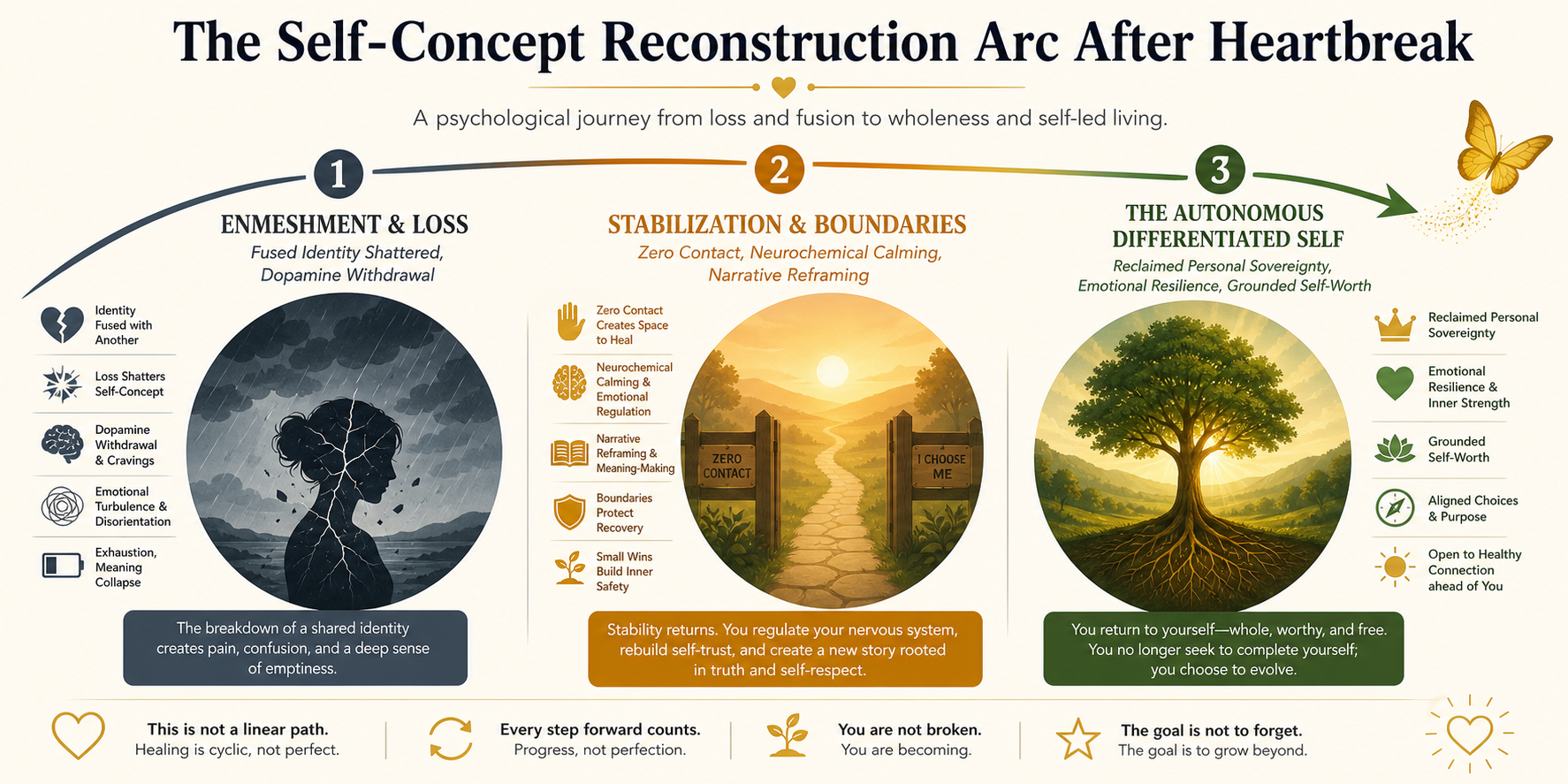 Figure 28.1: The Identity Reconstruction Arc transitioning from acute neurochemical withdrawal to autonomous sovereignty.